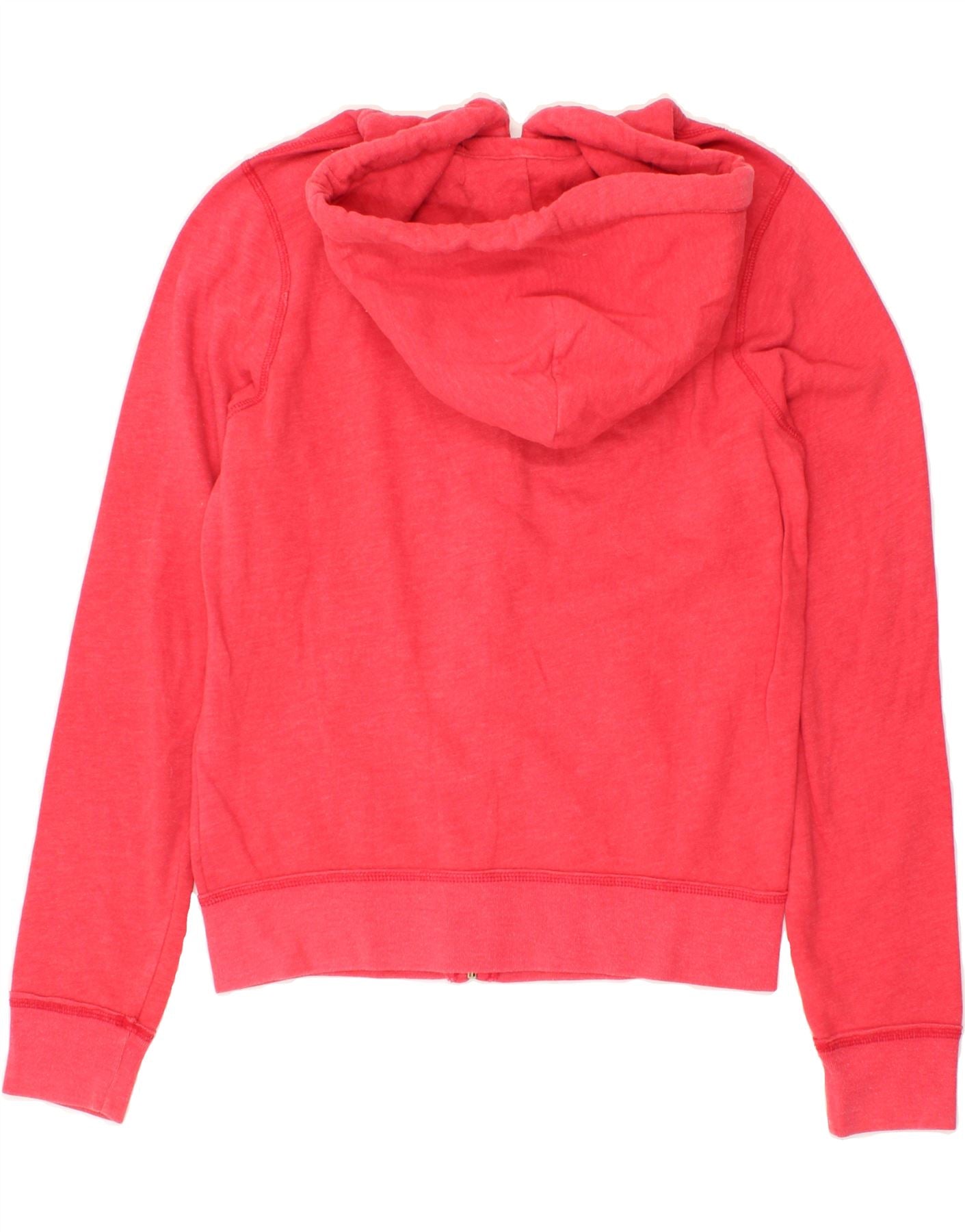 HOLLISTER Sudadera con capucha y cremallera con grafico para hombre de algodon color rosa pequena