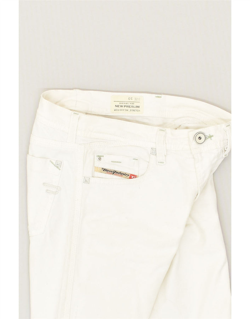 DIESEL Girls Straight Jeans 9-10 Years W24 L26  White Cotton | Vintage Diesel | Thrift | Second-Hand Diesel | Used Clothing | Messina Hembry 