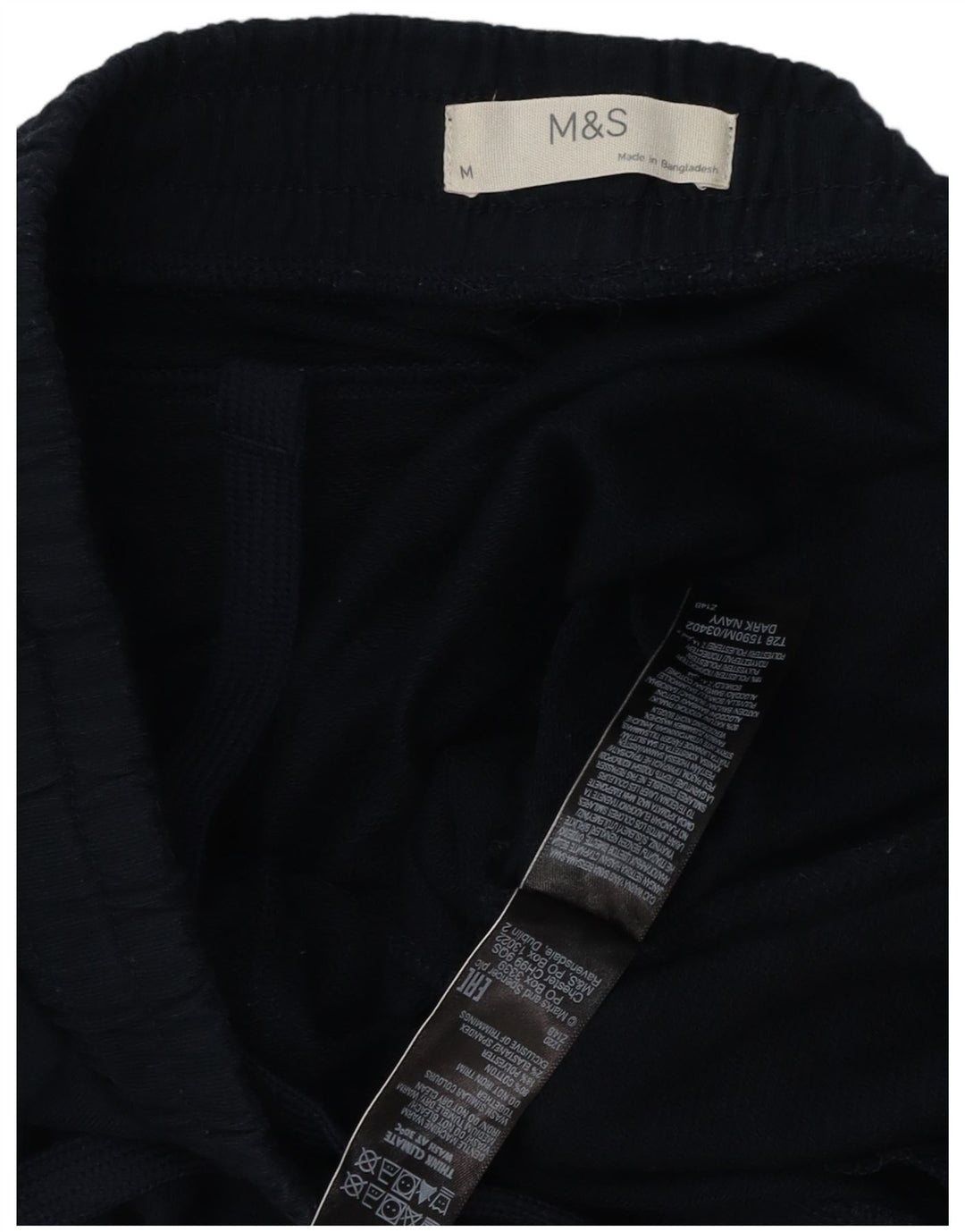 MARKS & SPENCER Mens Tracksuit Trousers Medium  Navy Blue Cotton