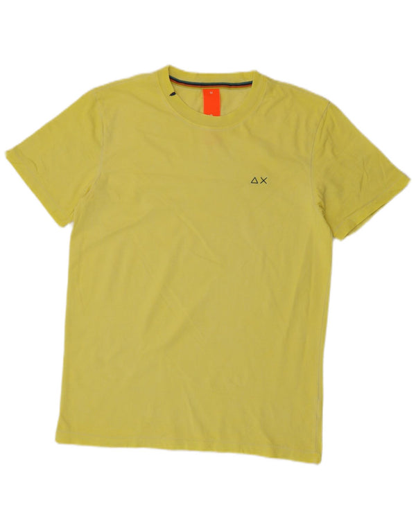 Sun68 Mens T-Shirt Top Medium Yellow Cotton