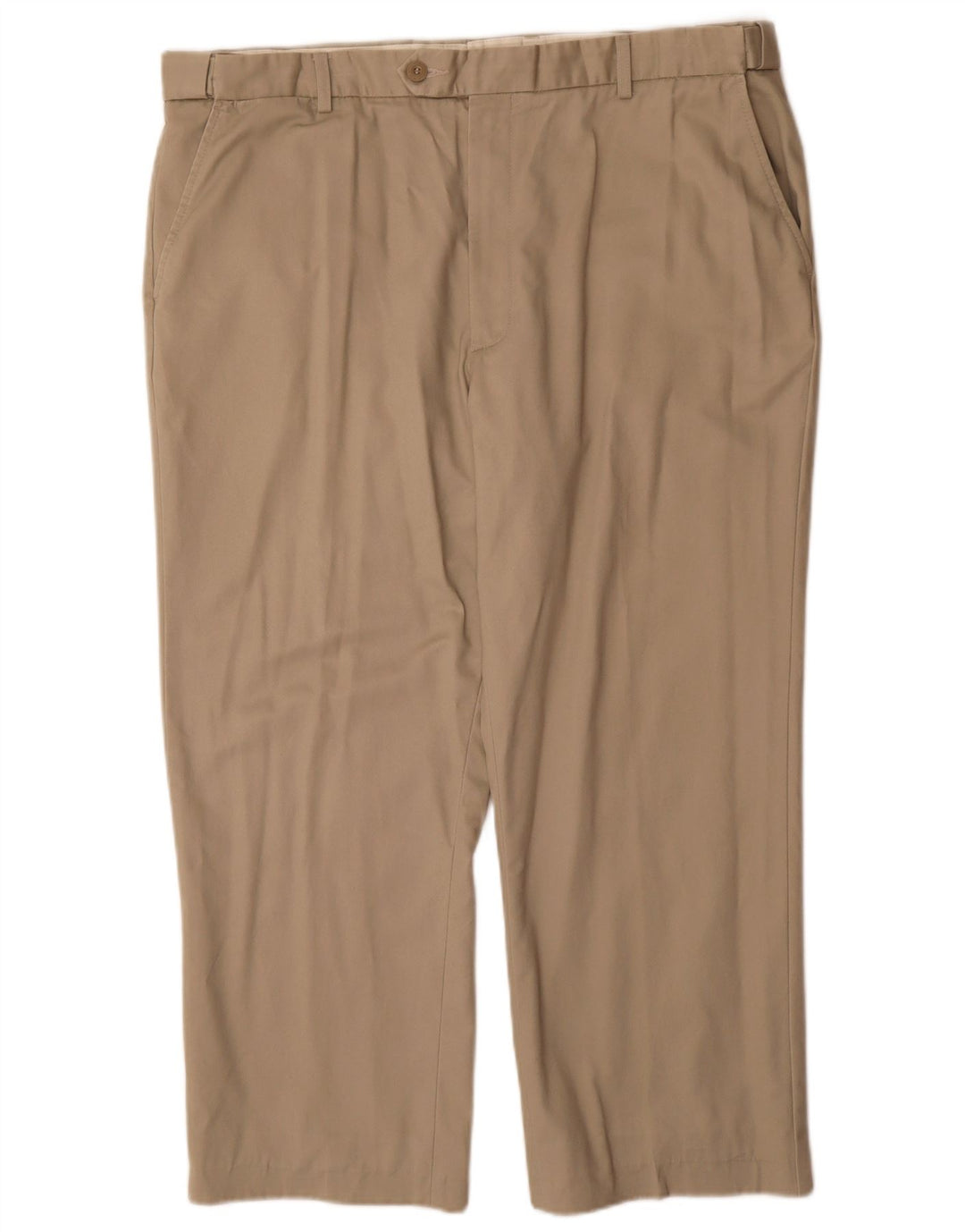 Marks & Spencer Mens Blue Harbour Straight Suit Trousers W42 L29 Beige