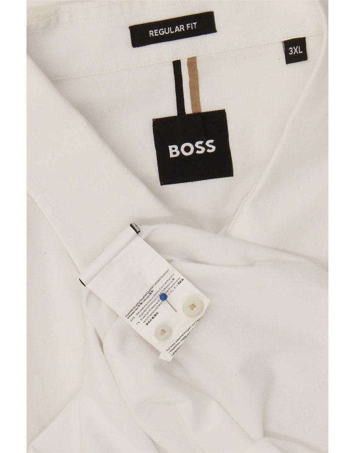Hugo Boss Mens Regular Fit Shirt 3XL White Cotton