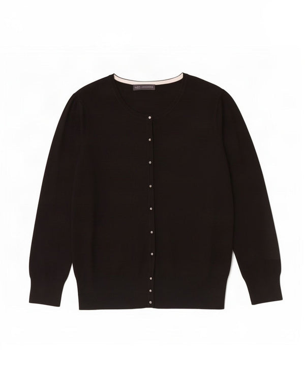 Marks & Spencer Womens Cardigan Sweater UK 16 Large Black Viscose