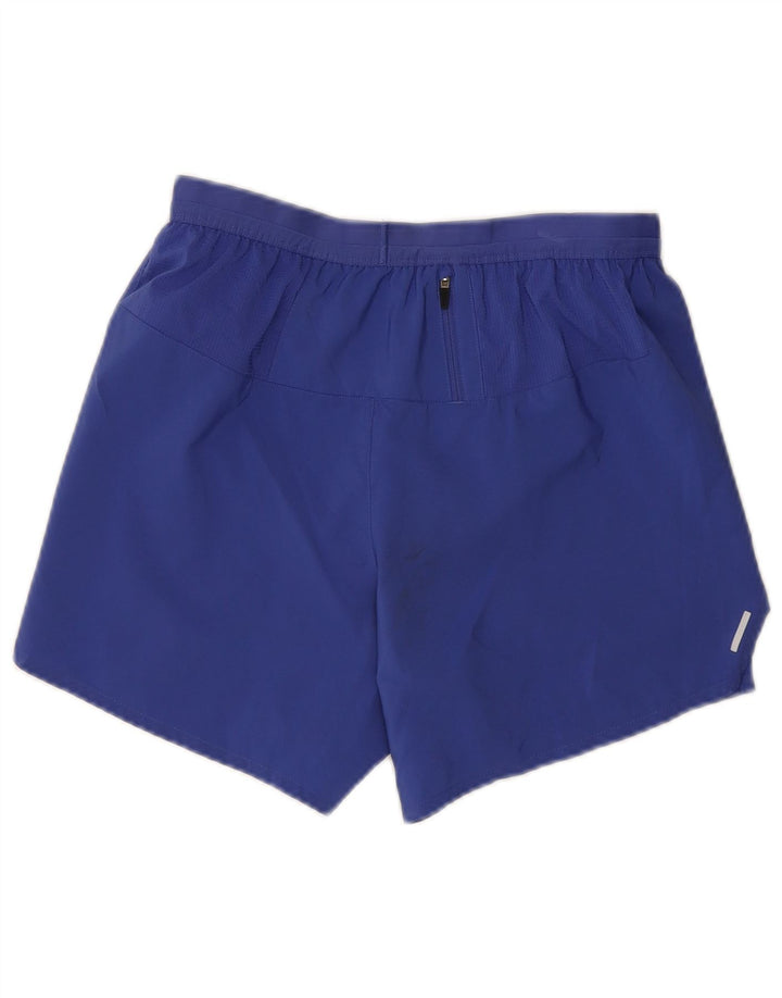 NIKE Womens Dri Fit Sport Shorts UK 12 Medium  Blue Polyester