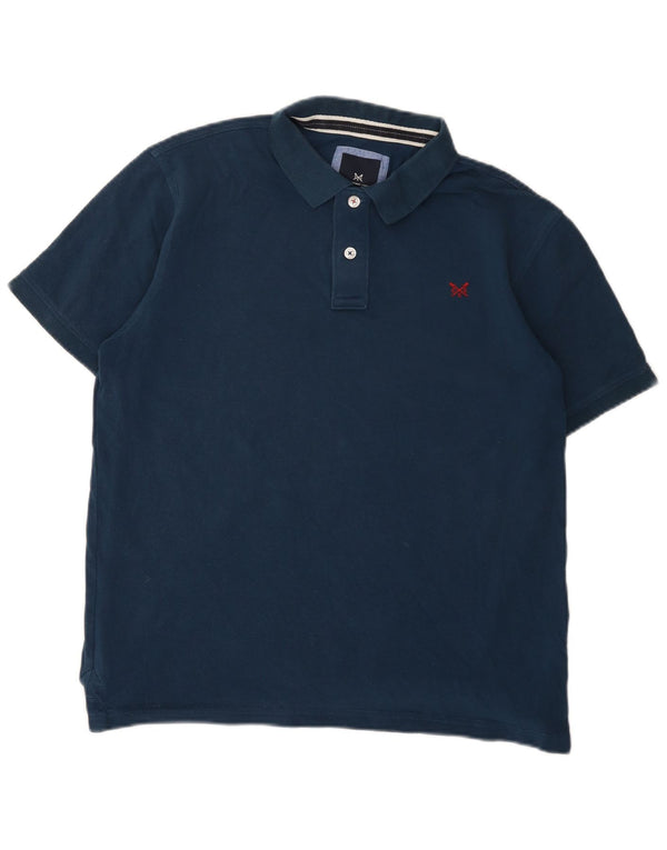 Crew Clothing Mens Polo Shirt Large Navy Blue Cotton