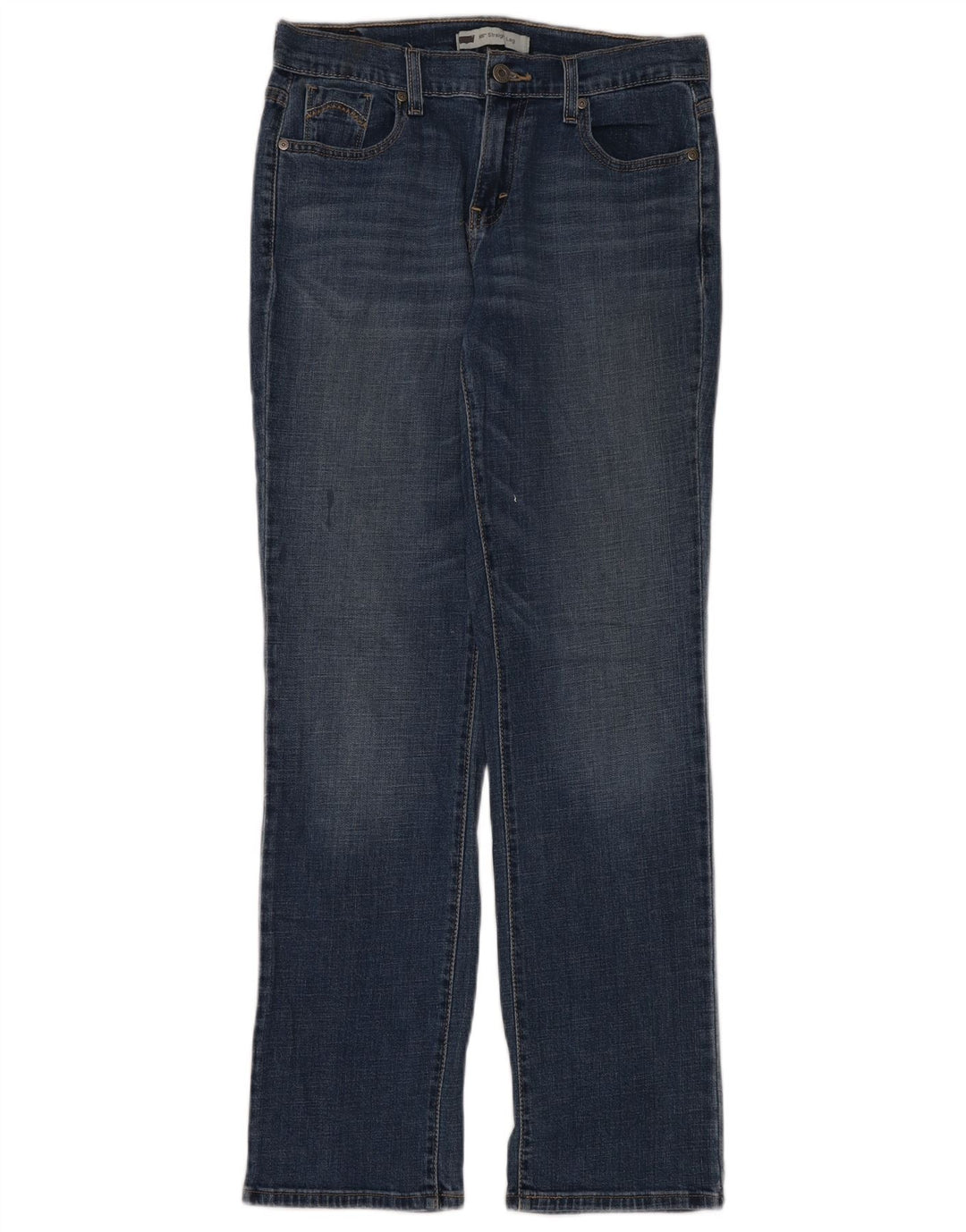 Levi's Womens 505 Straight Jeans US 6 Medium W28 L32 Navy Blue Cotton
