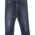 CALVIN KLEIN Mens Cropped Jeans W32 L23 Navy Blue Cotton