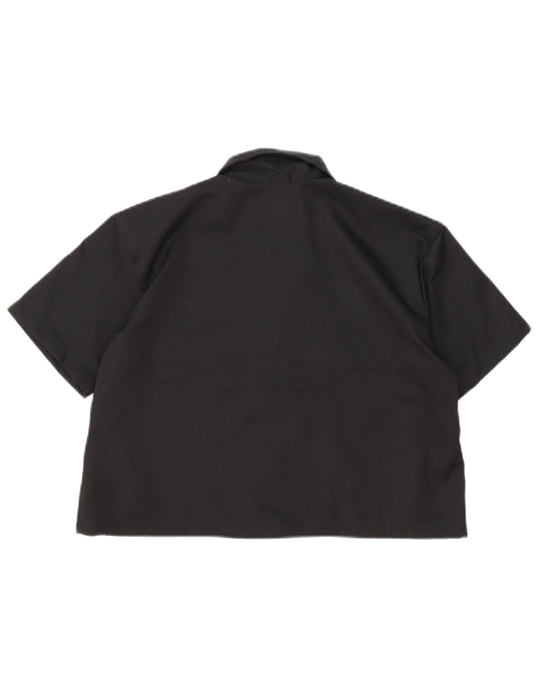 Dickies Womens Oversized Crop Short Sleeve Shirt UK 10 Small Black Cotton