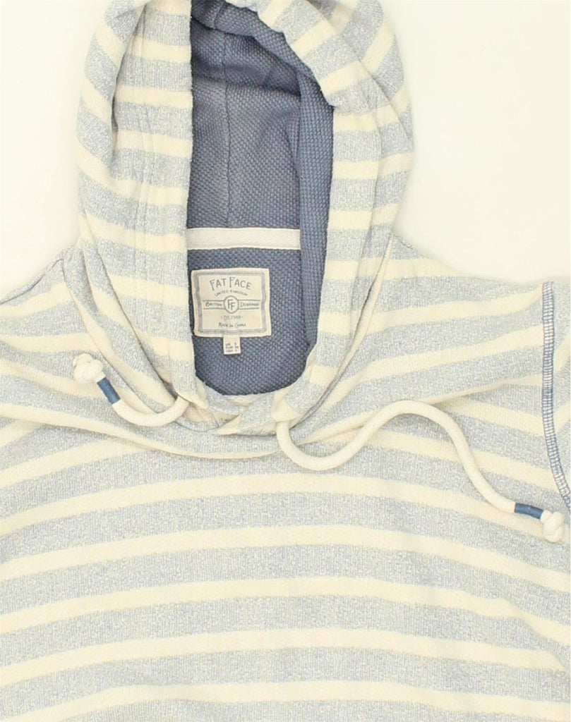 FAT FACE Womens Hoodie Jumper UK 8 Small Beige Striped Cotton | Vintage Fat Face | Thrift | Second-Hand Fat Face | Used Clothing | Messina Hembry 