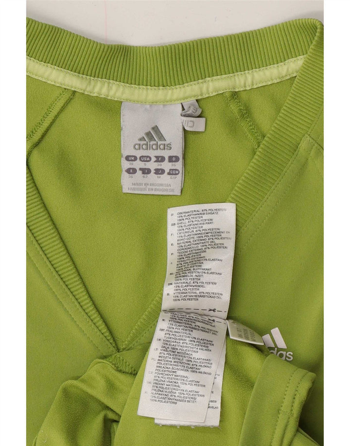 Adidas Womens Vest Top UK 10 Small Green Polyester