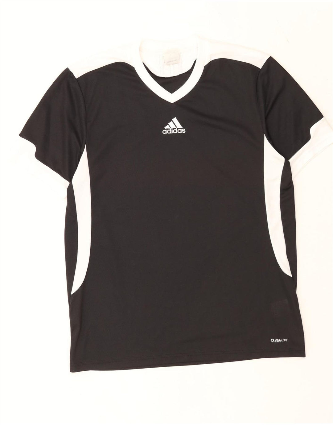 Adidas Mens Climalite T-Shirt Top Medium Black Colourblock Polyester