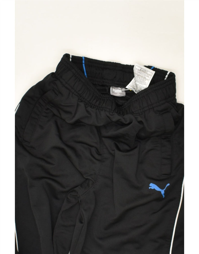 PUMA Boys Tracksuit Trousers 7-8 Years Small Black Polyester | Vintage Puma | Thrift | Second-Hand Puma | Used Clothing | Messina Hembry 