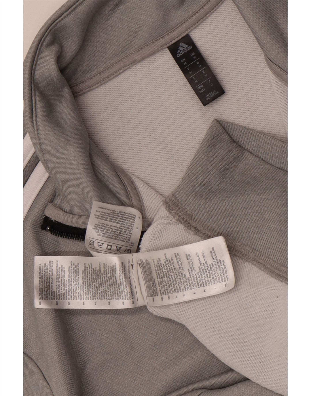 ADIDAS Mens Aeroready Zip Neck Sweatshirt Jumper Medium Grey Polyester
