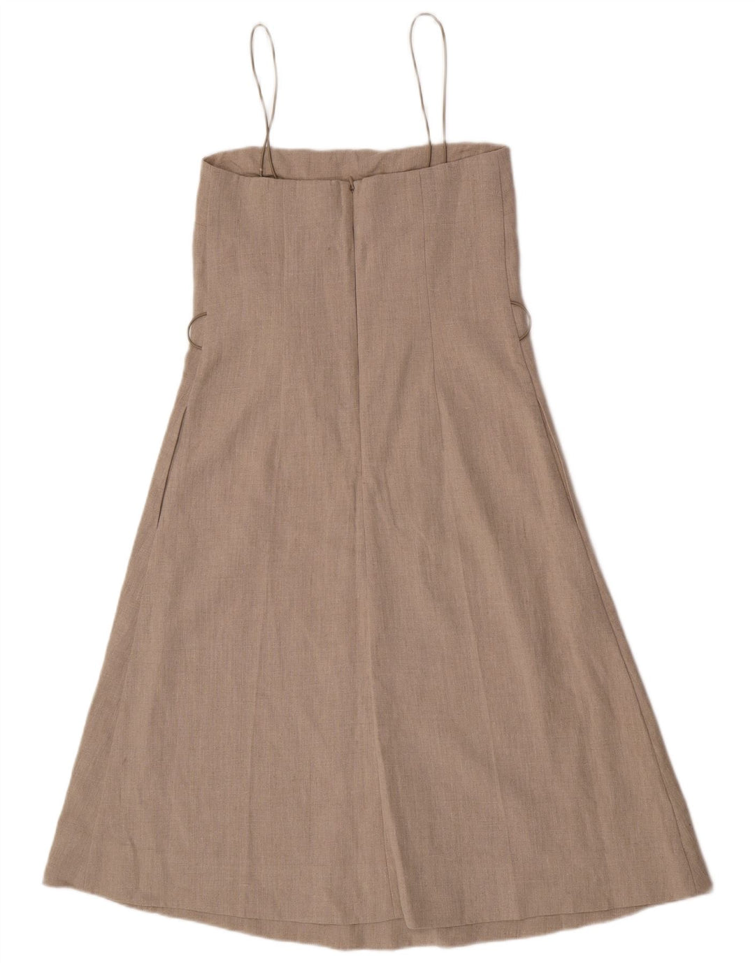 Cos Womens Asymmetric Slip Dress EU 36 Small Beige Linen