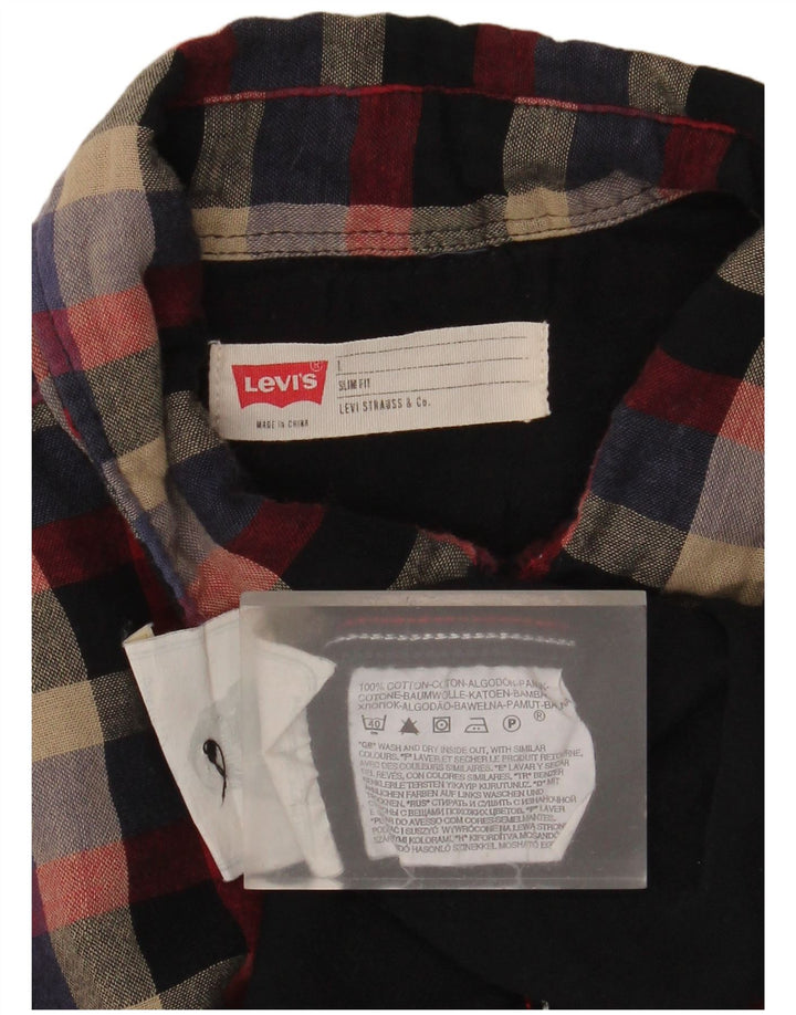 Levi's Mens Lumberjack Slim Fit Flannel Shirt Large Multicoloured Check