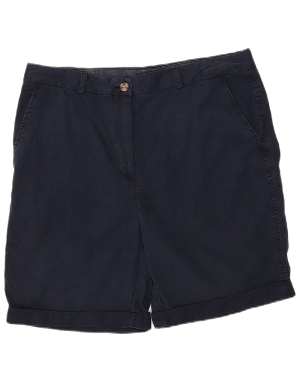 Marks & Spencer Mens Chino Shorts UK 16 Large W34 Navy Blue Cotton