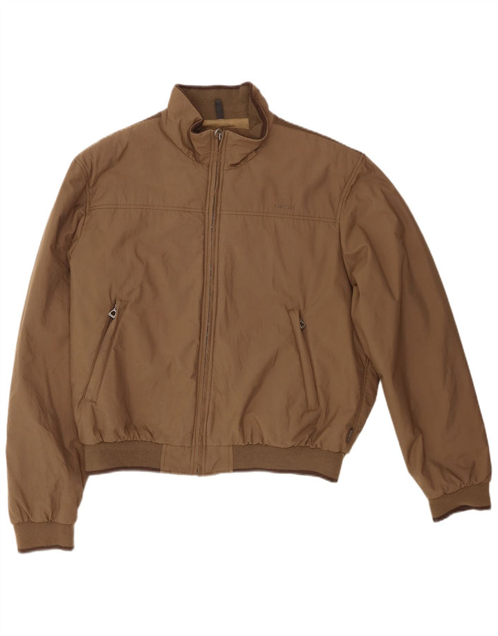 Geox Mens Respira Bomber Jacket IT 50 Large Brown Polyamide