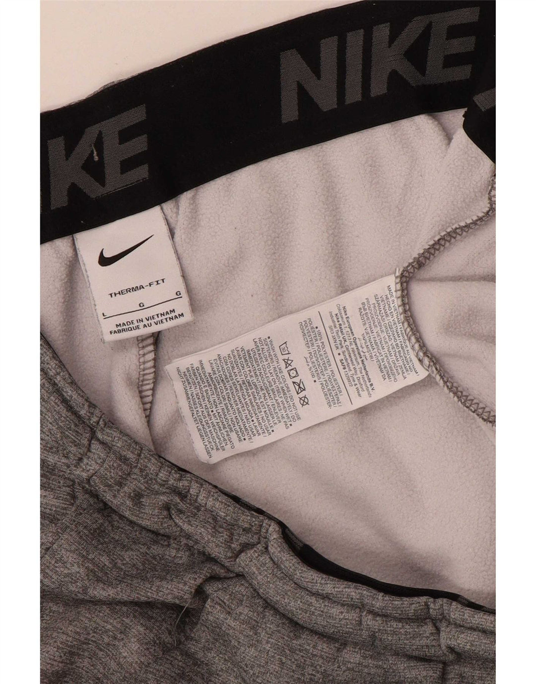 Nike Mens Therma-Fit Tracksuit Trousers Joggers Large Grey Polyester