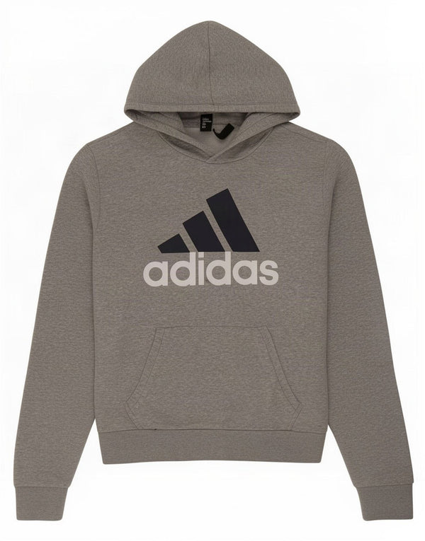 Adidas Mens Graphic Hoodie Jumper Medium Grey Cotton