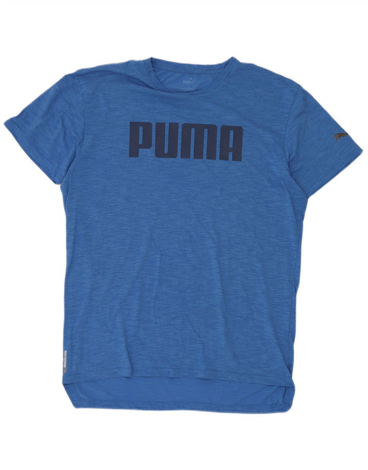 Puma Mens Graphic T-Shirt Top Medium Blue