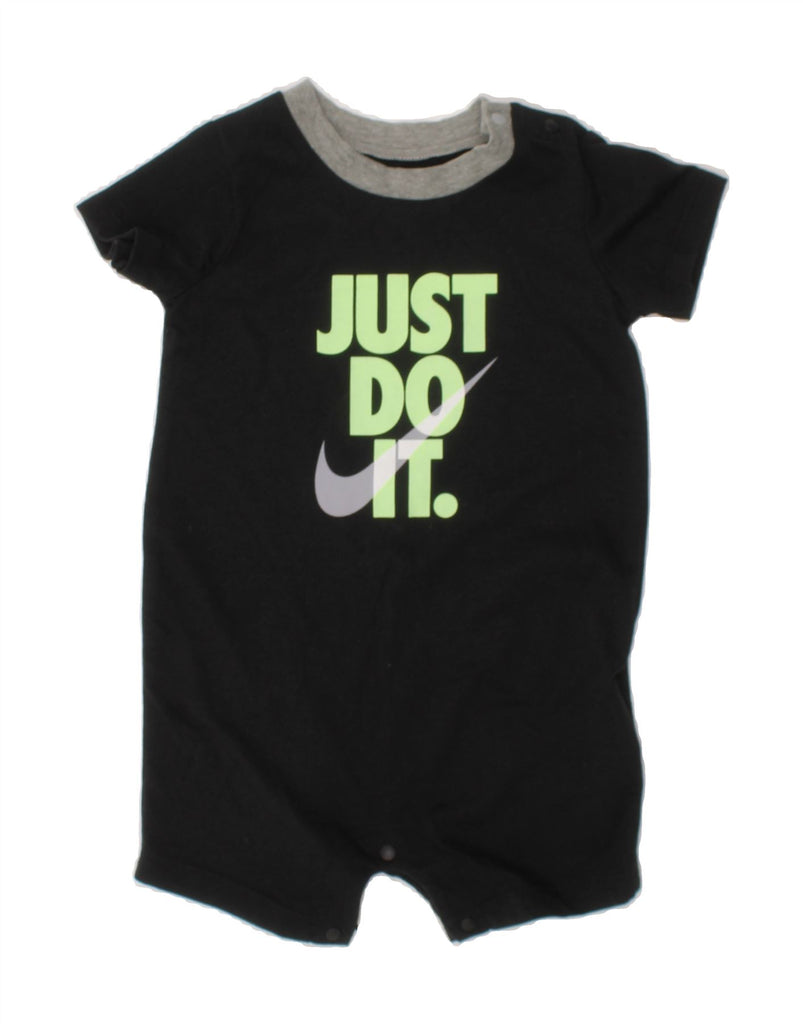 NIKE Baby Boys Graphic Playsuit 6-9 Months Black Cotton Vintage Nike and Second-Hand Nike from Messina Hembry 