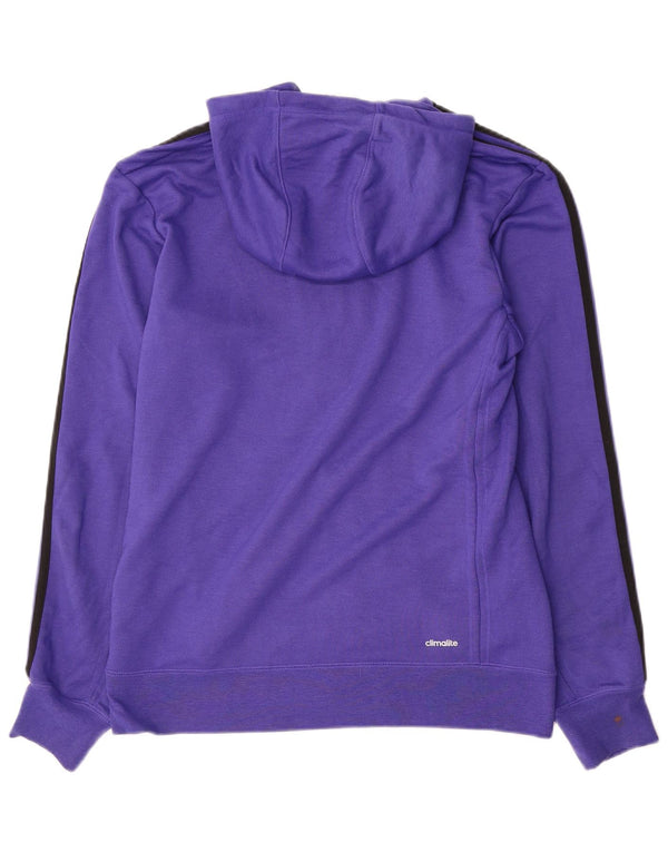 Adidas Mens Climalite Zip Hoodie Sweater Medium Purple Polyester