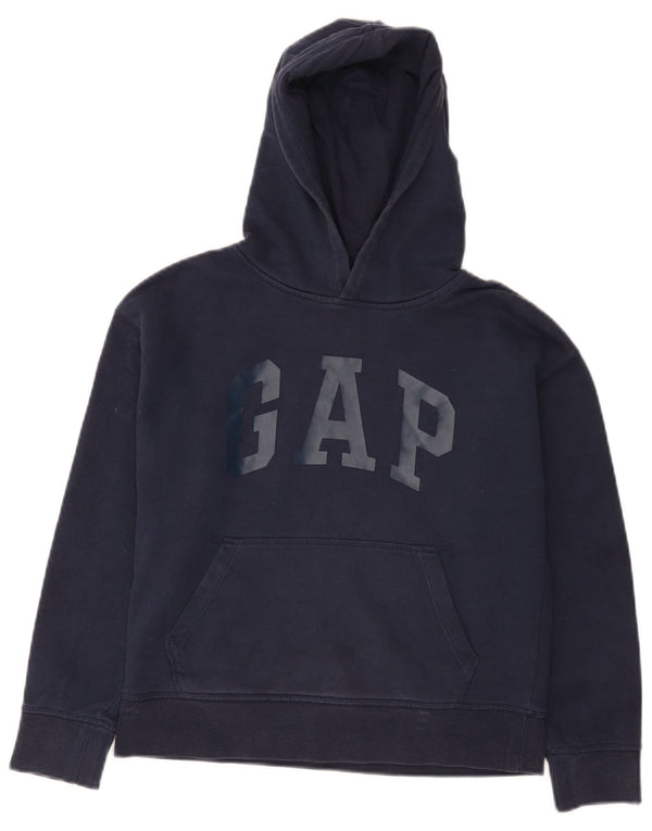 Gap Boys Graphic Hoodie Jumper 9-10 Years Large Navy Blue Cotton