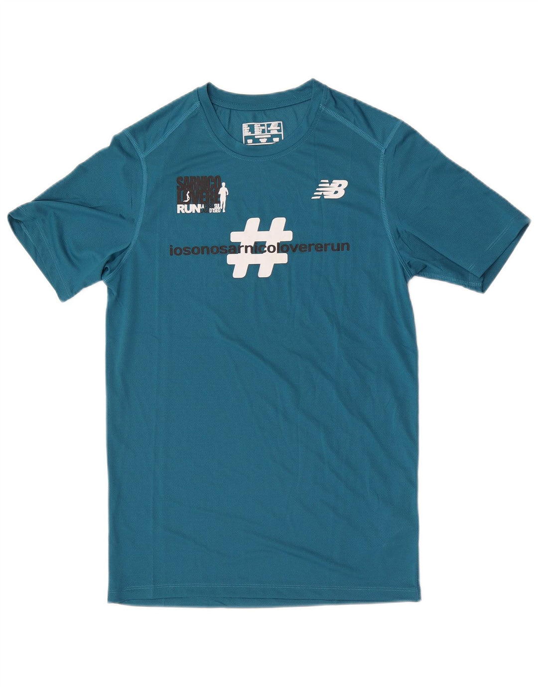 New Balance Mens Graphic T-Shirt Top Small Blue Polyester