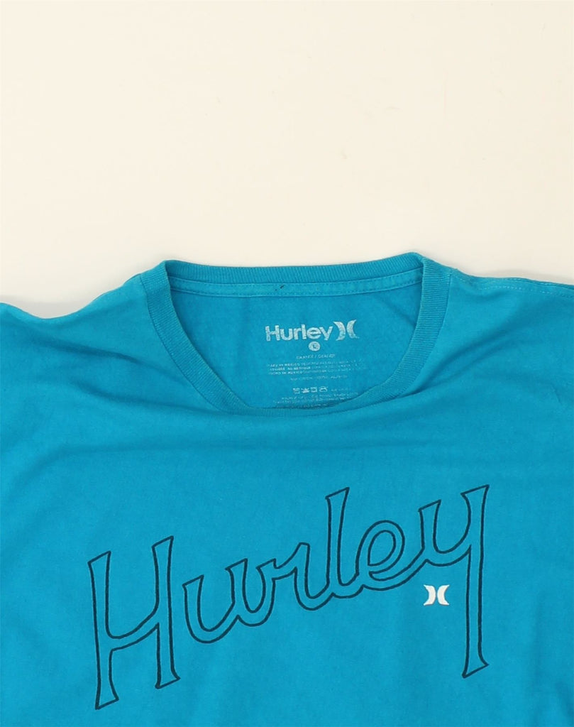 HURLEY Mens Graphic T-Shirt Top Large Blue Cotton | Vintage Hurley | Thrift | Second-Hand Hurley | Used Clothing | Messina Hembry 