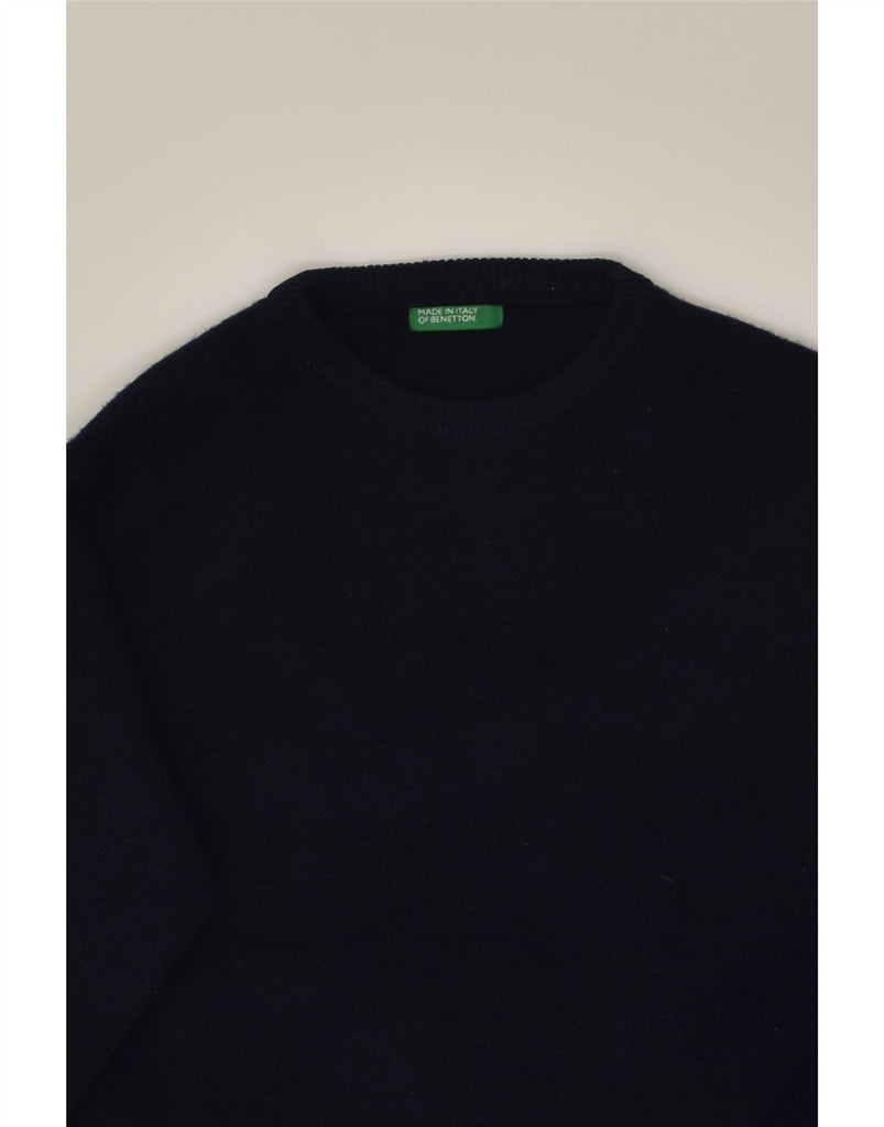 BENETTON Boys Crew Neck Jumper Sweater 14-15 Years Navy Blue | Vintage Benetton | Thrift | Second-Hand Benetton | Used Clothing | Messina Hembry 