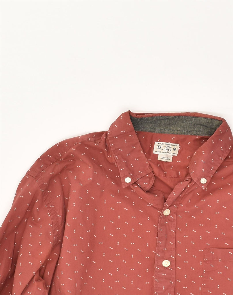 J. CREW Mens Shirt Medium Maroon Spotted Cotton | Vintage J. Crew | Thrift | Second-Hand J. Crew | Used Clothing | Messina Hembry 