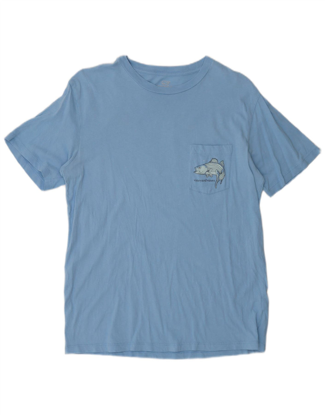 Vineyard Vines Mens Graphic T-Shirt Top Small Blue Cotton Fish