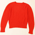 VINTAGE Womens Crew Neck Jumper Sweater UK 14 Medium Red Vintage Vintage and Second-Hand Vintage from Messina Hembry 