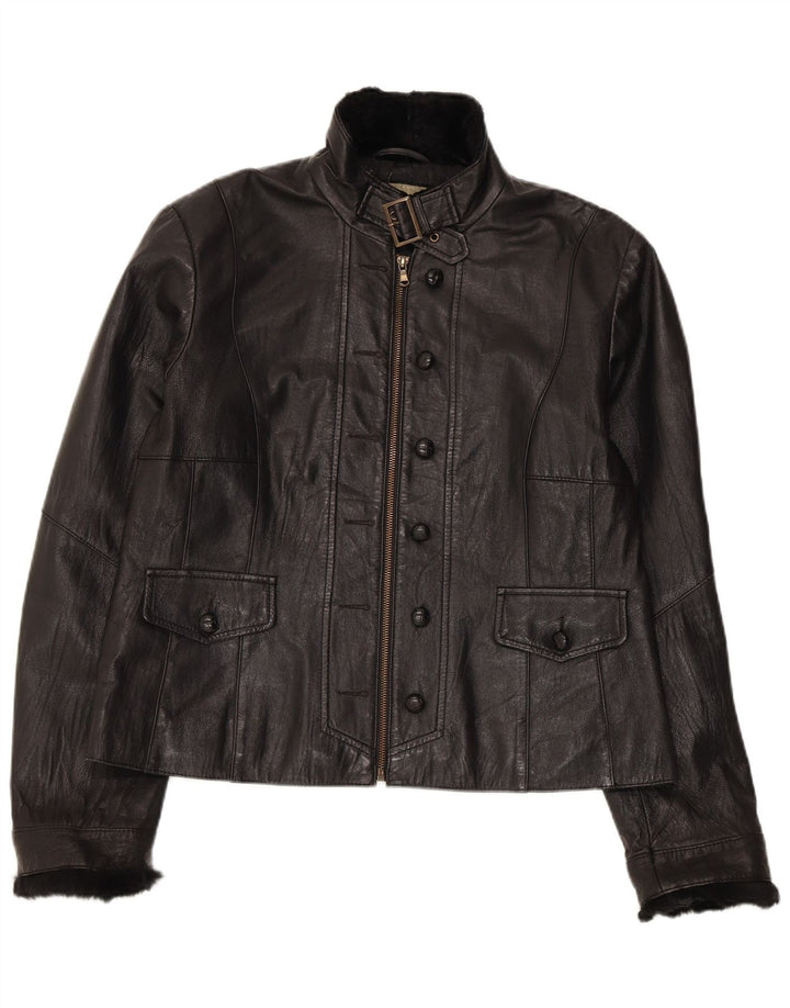 Conbipel Womens Leather Jacket IT 48 XL Black Leather