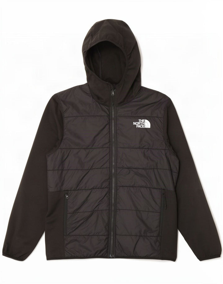 The North Face Mens Hooded Padded Tracksuit Top Jacket Large Black