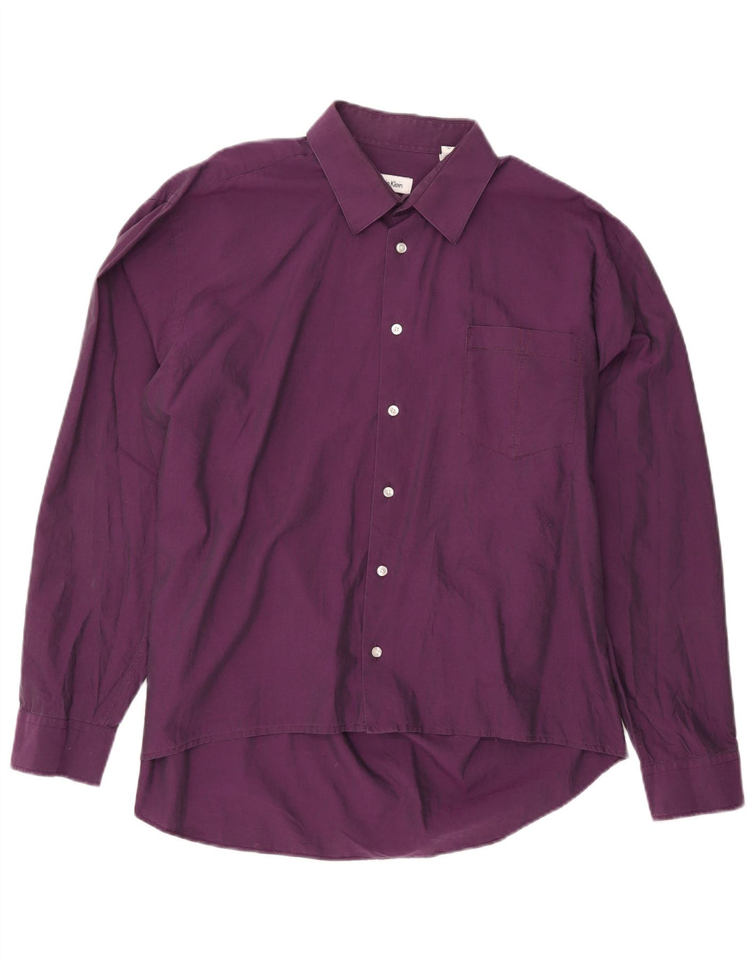 CALVIN KLEIN Mens Slim Fit Shirt Size 44 XL Purple Cotton