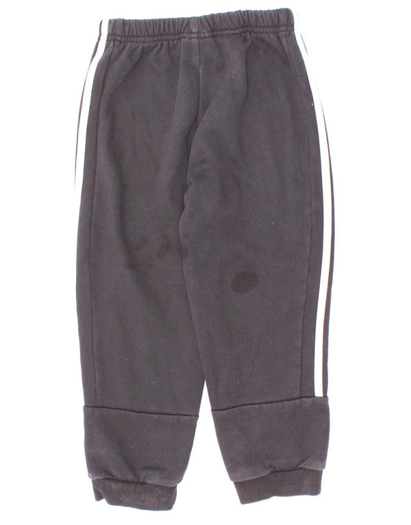 Adidas Boys Tracksuit Trousers Joggers 3-4 Years Black Cotton