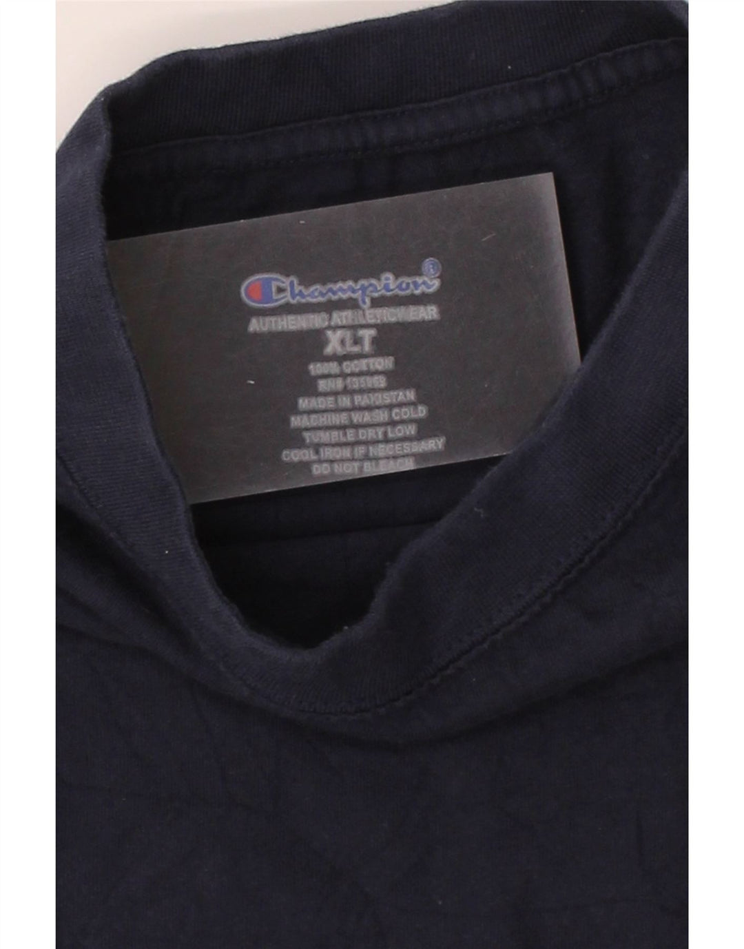 CHAMPION Mens T-Shirt Top XL Navy Blue Cotton Vintage Champion and Second-Hand Champion from Messina Hembry 