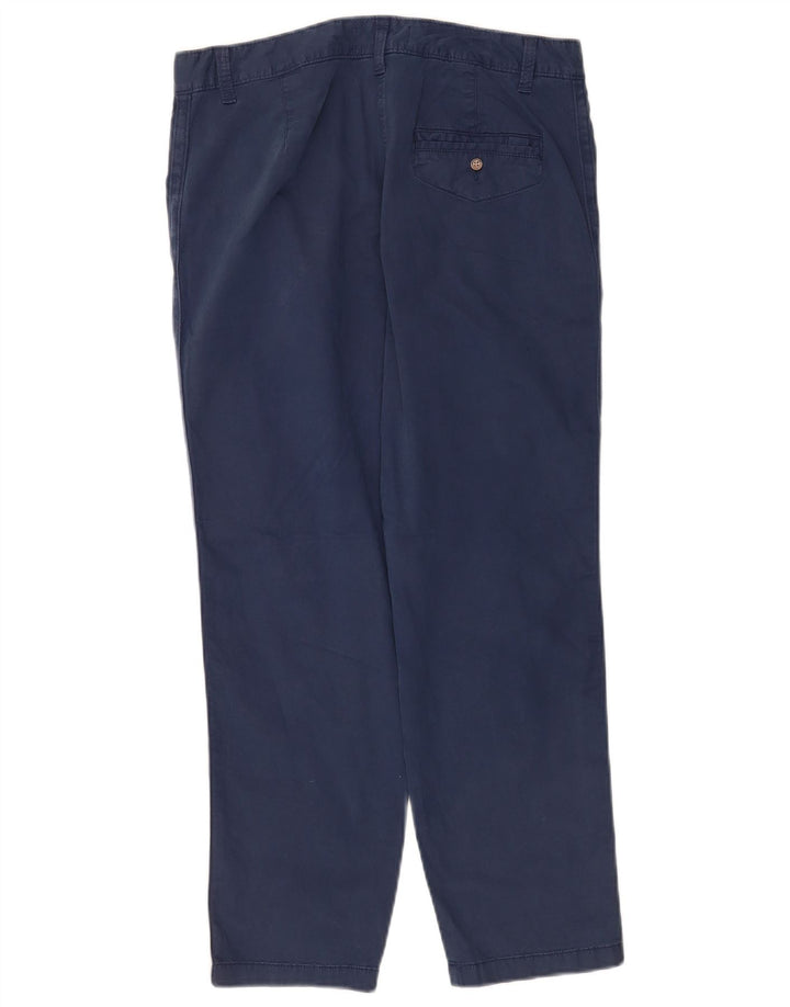 Marks & Spencer Womens Chino Trousers UK 12 Medium W30 L26 Navy Blue