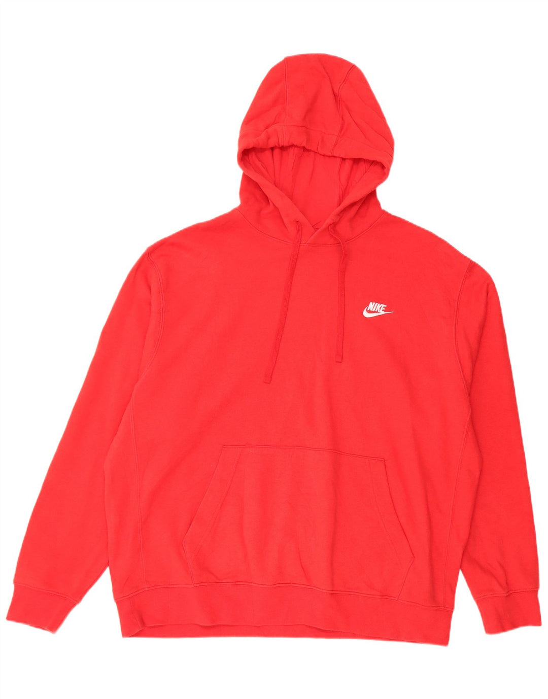 NIKE Mens Hoodie Jumper XL Red Cotton