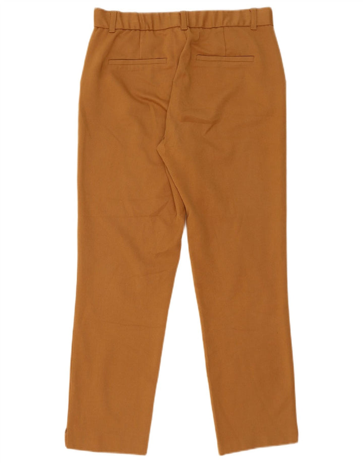 Zara Womens Slim Cropped Trousers Medium W28 L25 Brown Polyester