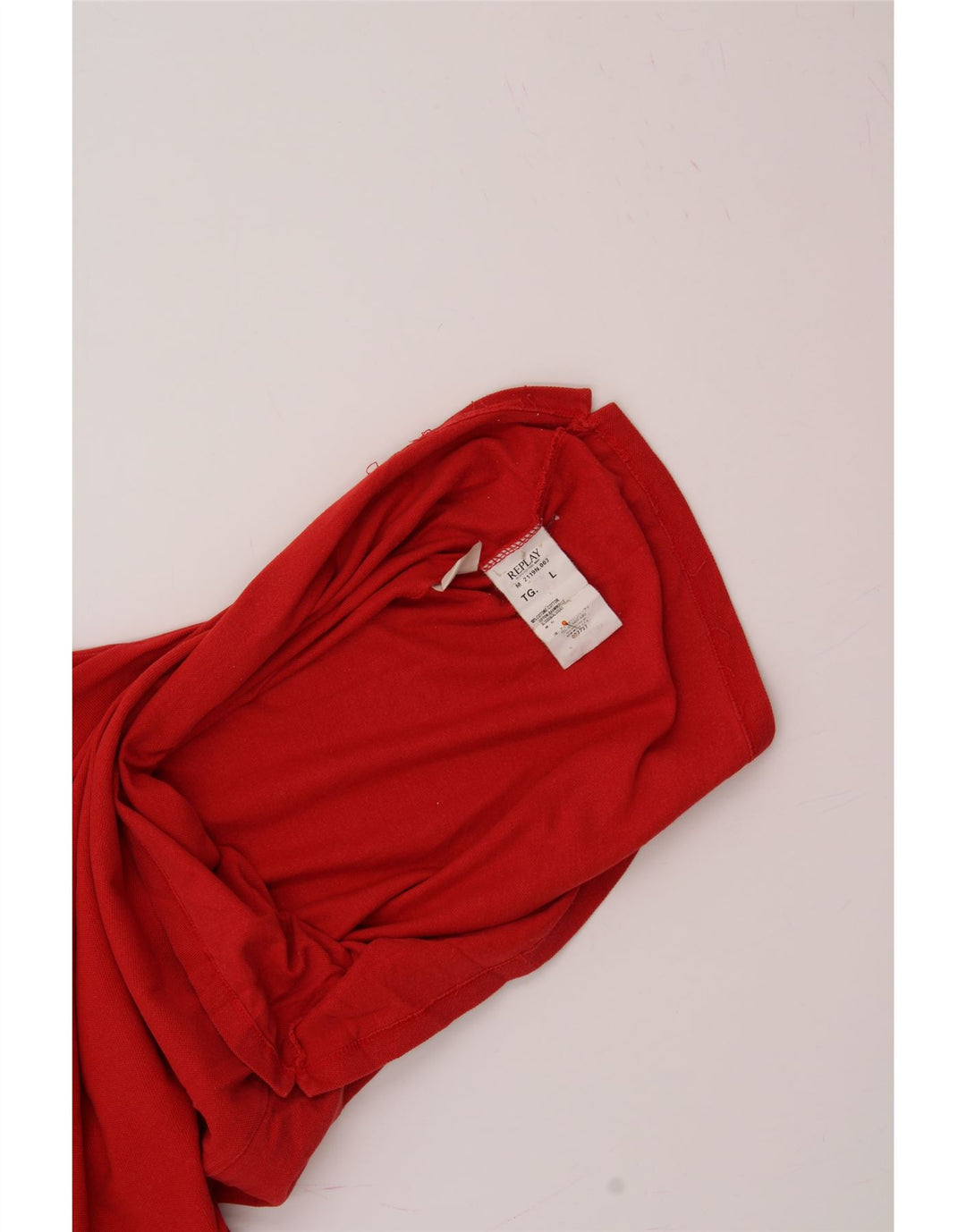 REPLAY Boys Polo Shirt 15-16 Years Large Red Cotton Vintage Replay and Second-Hand Replay from Messina Hembry 