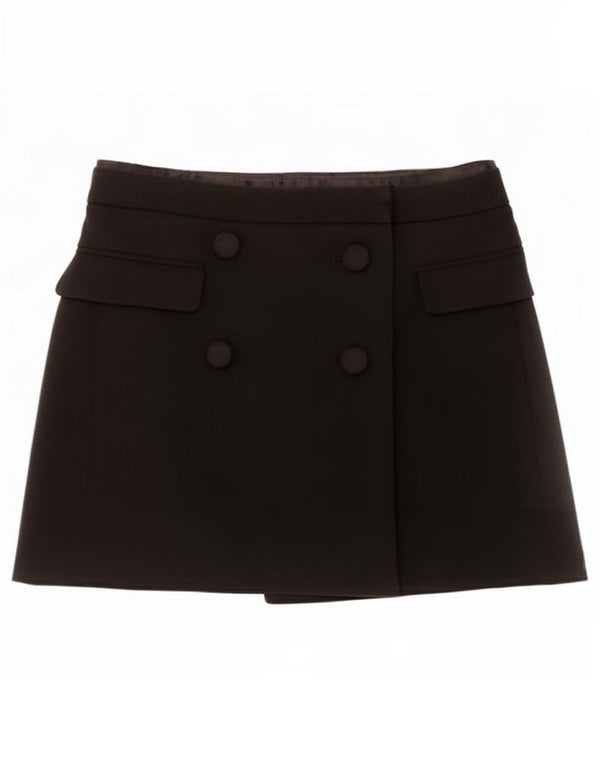 Zara Womens Wrap Mini Skirt Small W26 Black