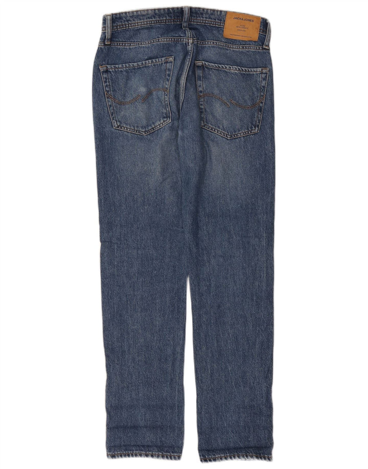 Jack & Jones Womens Mike Straight Jeans W28 L32 Blue Cotton