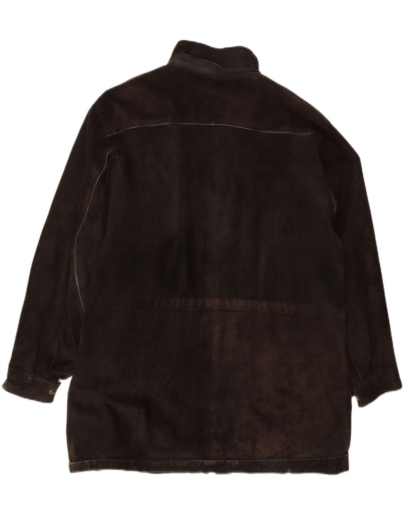 CREATION Mens Suede Jacket UK 42 XL Black Vintage Creation and Second-Hand Creation from Messina Hembry 