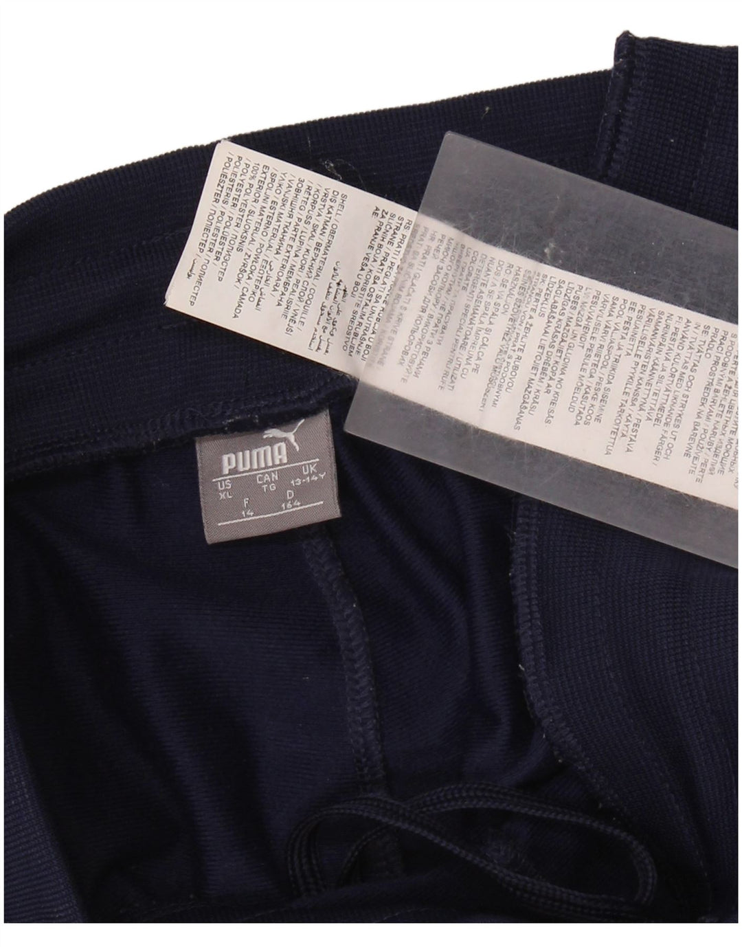 PUMA Boys Graphic Tracksuit Trousers Joggers 13-14 Years Navy Blue