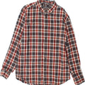 EDDIE BAUER Mens Relaxed Fit Flannel Shirt Medium Red Check Cotton Vintage Eddie Bauer and Second-Hand Eddie Bauer from Messina Hembry 