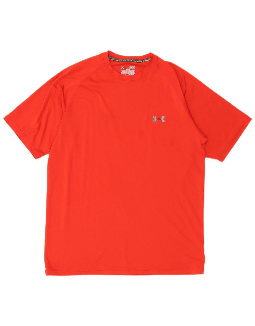 Under Armour Mens Heat Gear T-Shirt Top Medium Red Polyester
