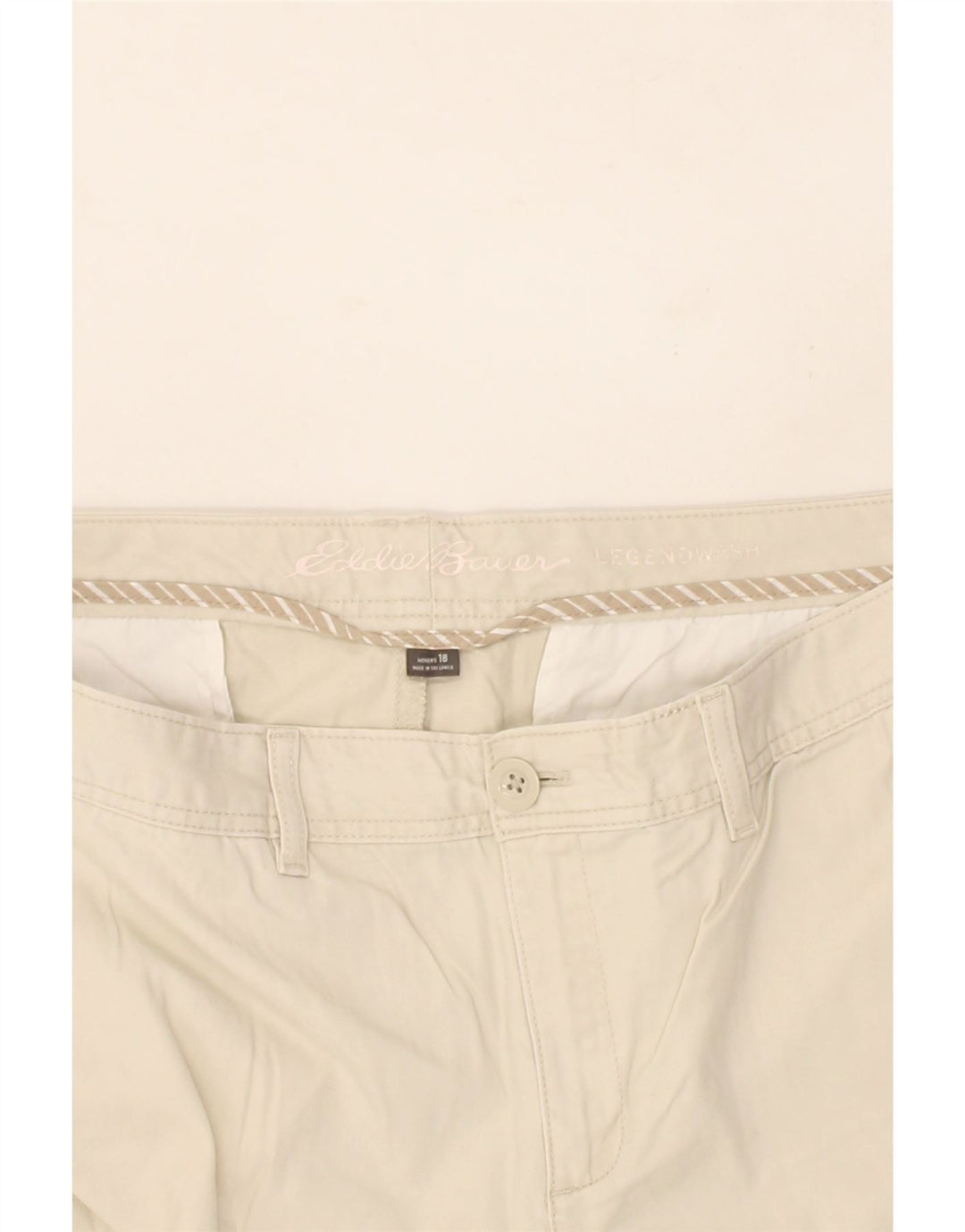 EDDIE BAUER Womens Chino Shorts US 10 Large W40  Beige Cotton Vintage Eddie Bauer and Second-Hand Eddie Bauer from Messina Hembry 