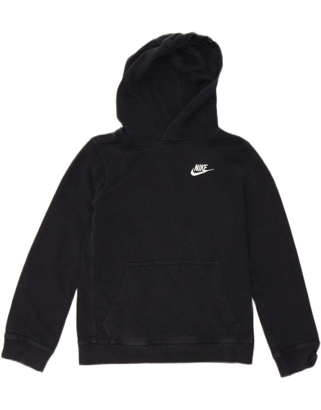 NIKE Boys Hoodie Jumper 10-11 Years Medium Black